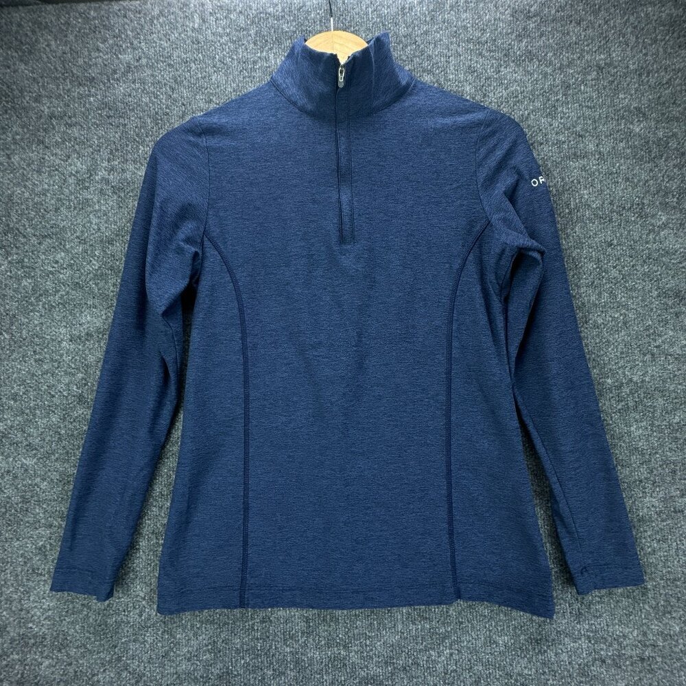 Peter Millar Top Womens Small‎ Blue 1/4 Zip Pullover Golf Korn Ferry Tour